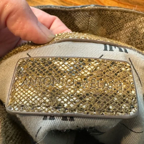 ANTONIO MELANI Large Snake Print Hobo Handbag - Picture 11 of 14
